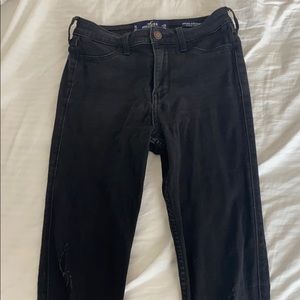 hollister high rise black jeans